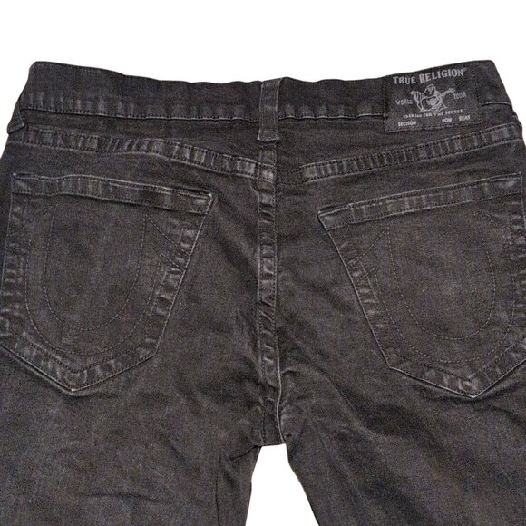 True Religion Jeans Geno Relaxed Slim Fit Black Straight Leg Pants Sz 38x32 - Picture 5 of 10